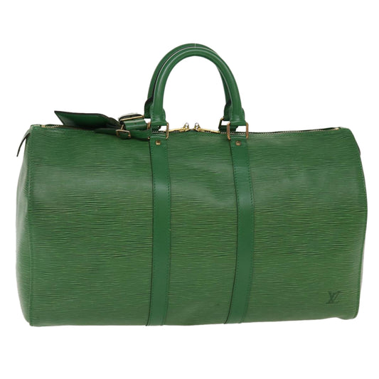 LOUIS VUITTON Epi Keepall 45 Boston Bag Green M42974 LV 38217