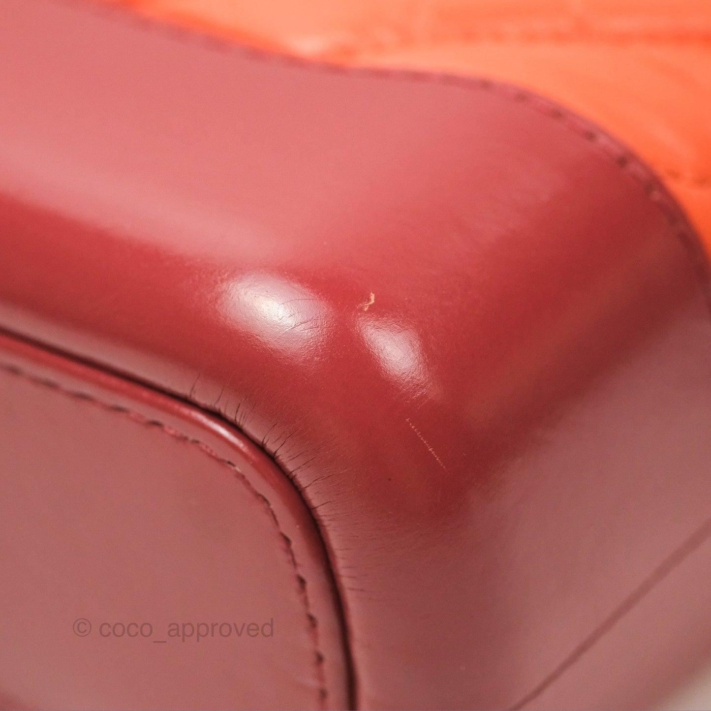 Chanel Small Gabrielle Hobo Chevron Orange Red Aged Calfskin