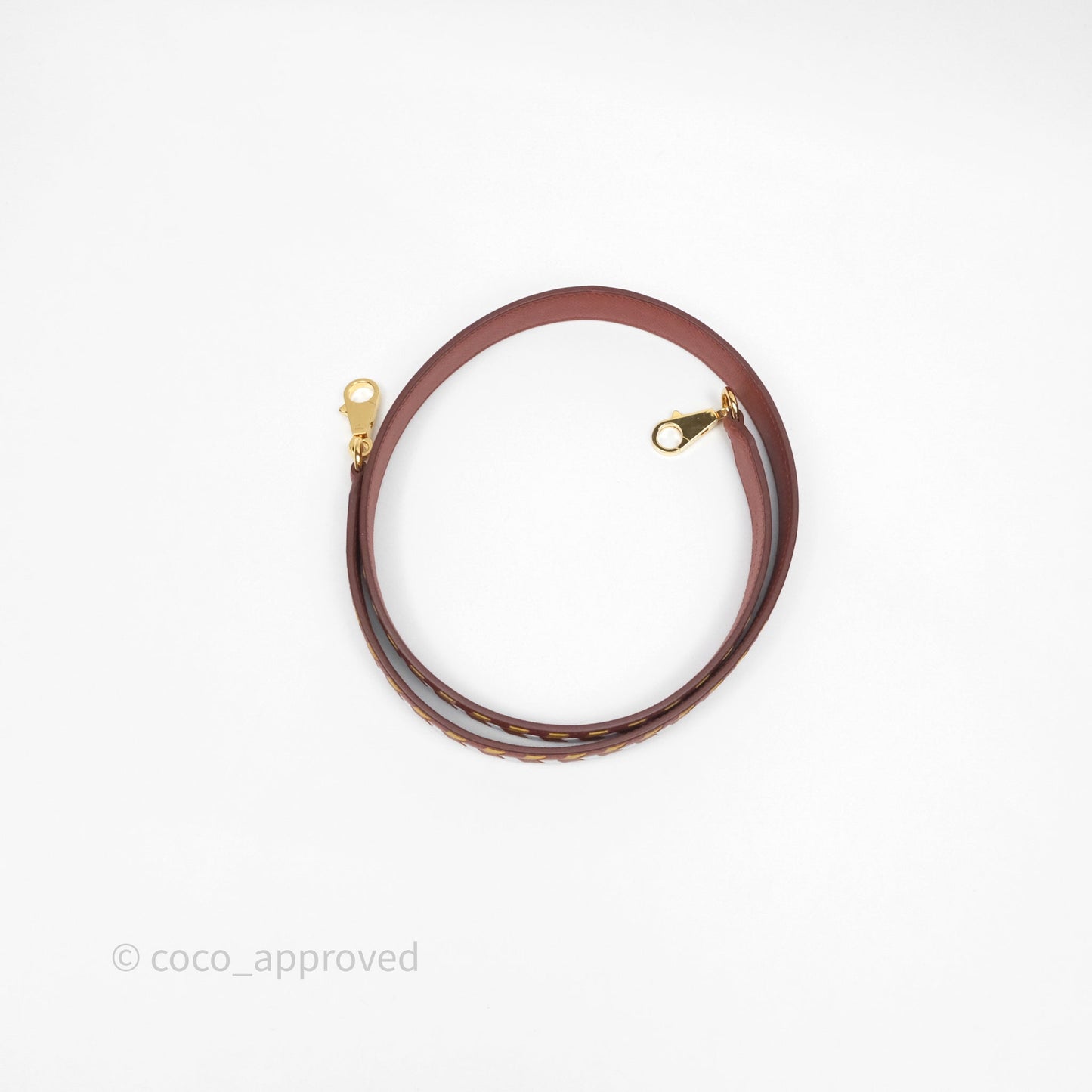 Hermès Tressage Cuir Chevron Strap 25mm Gold Hardware
