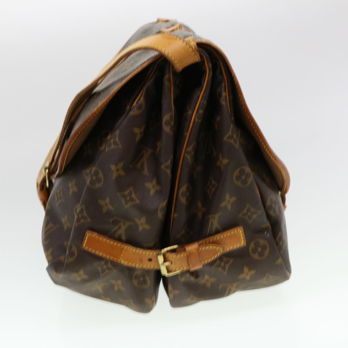 LOUIS VUITTON Monogram Saumur 35 Shoulder Bag M42254 LV 38286