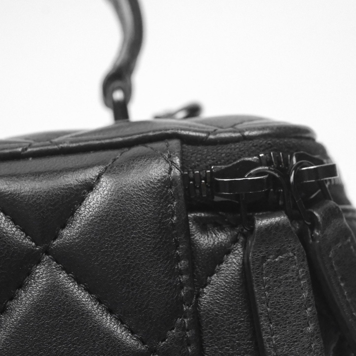 Chanel Vanity Rectangular Top Handle So Black Lambskin