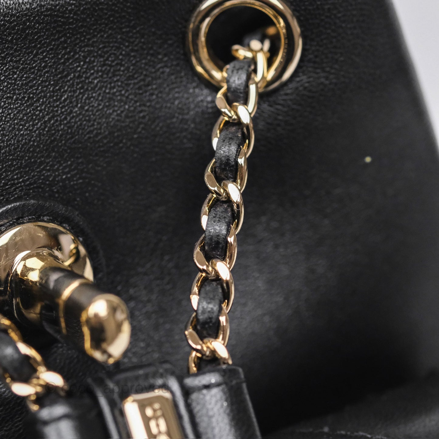 Chanel Small Duma Drawstring Backpack Black Lambskin Gold Hardware