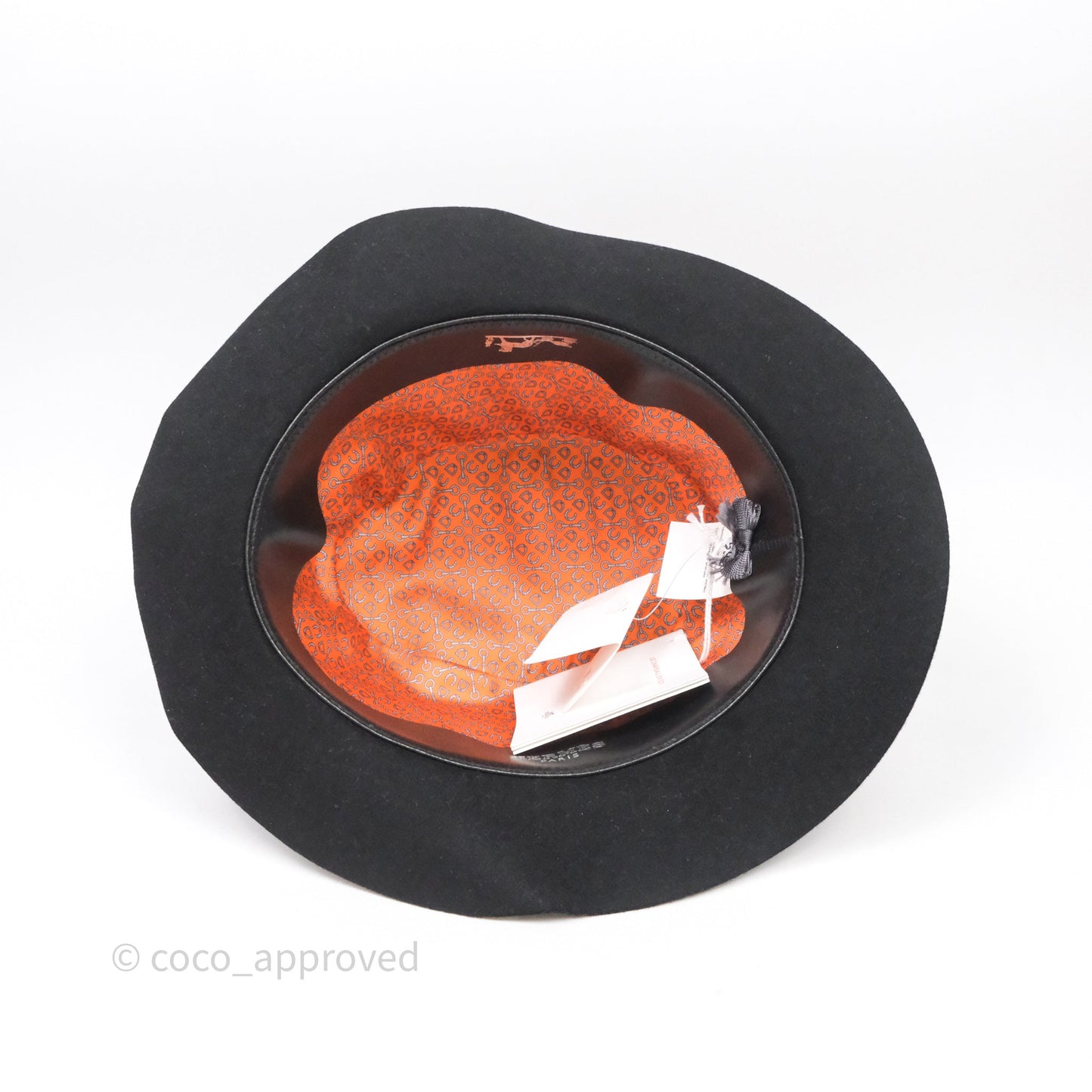 Hermès Black Trilby Hat Size 59