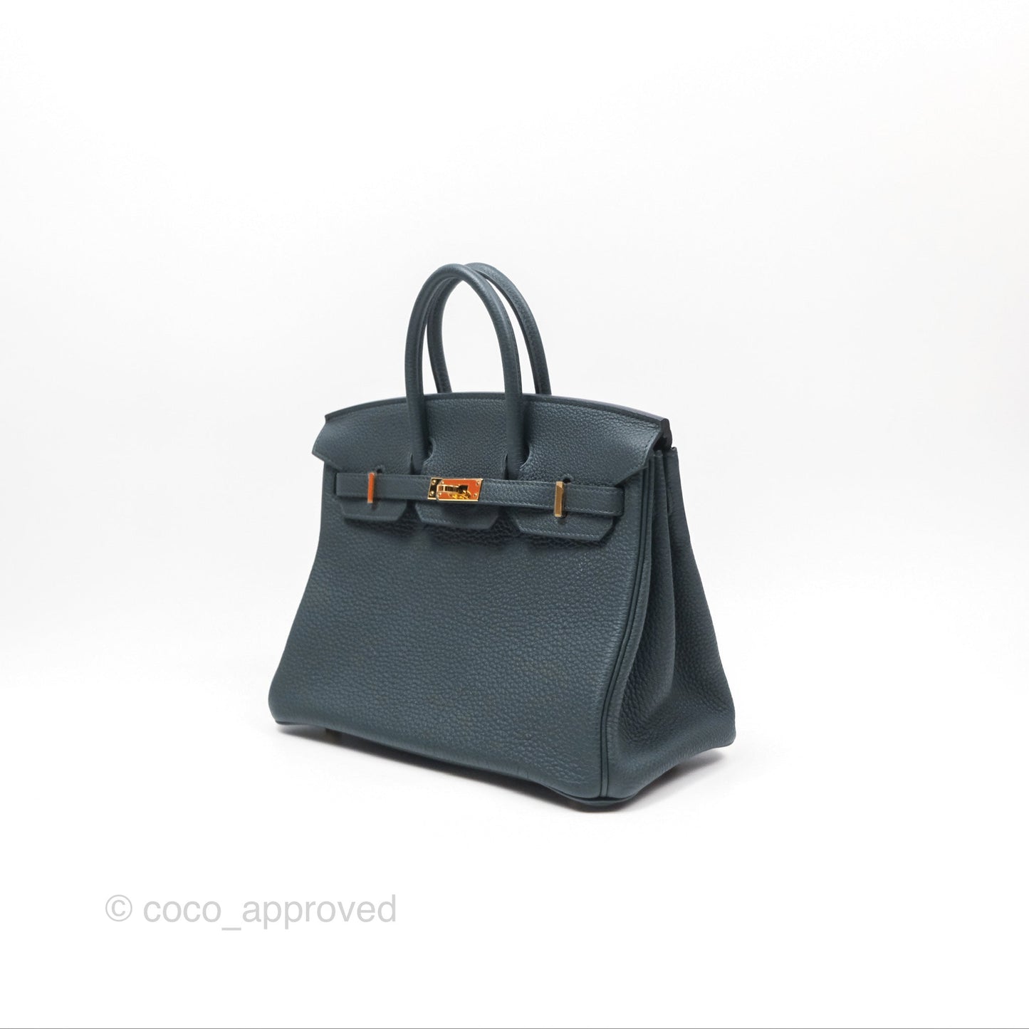 Hermès Birkin 25 Retourne Vert Cypres 6O Togo Gold Hardware