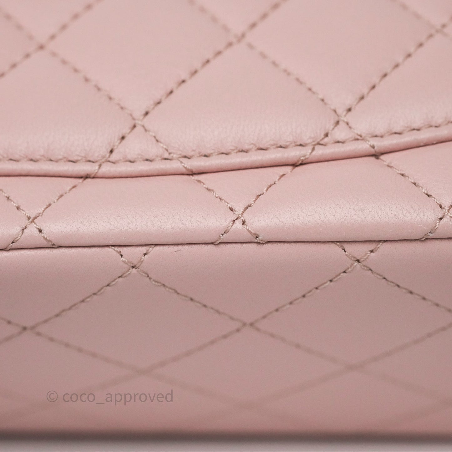 Chanel Quilted Mini Square Flap with Camellia Adjustable Chain Pink Clair Lambskin