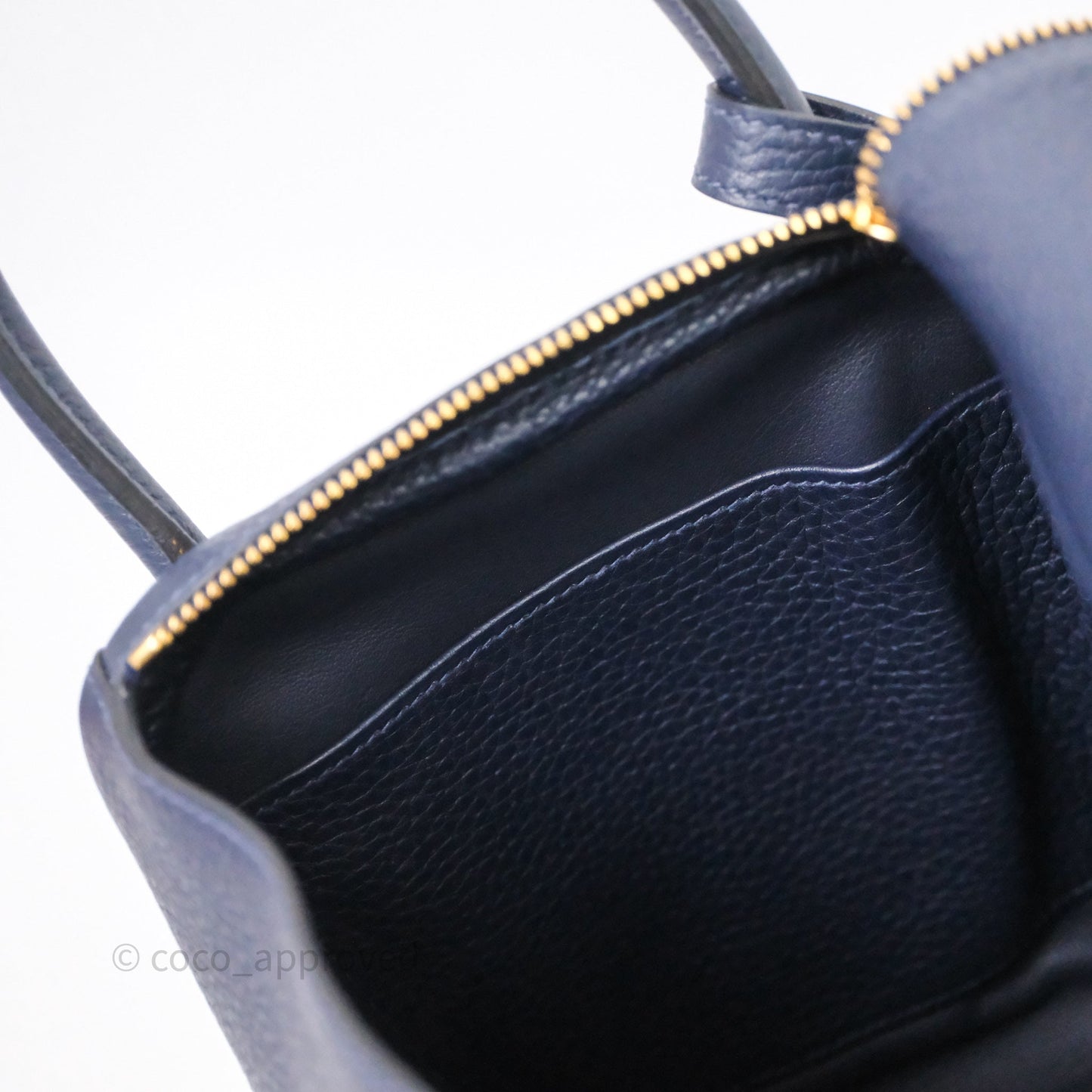 Hermès Lindy 30 Bleu Nuit 2Z Clemence Gold Hardware
