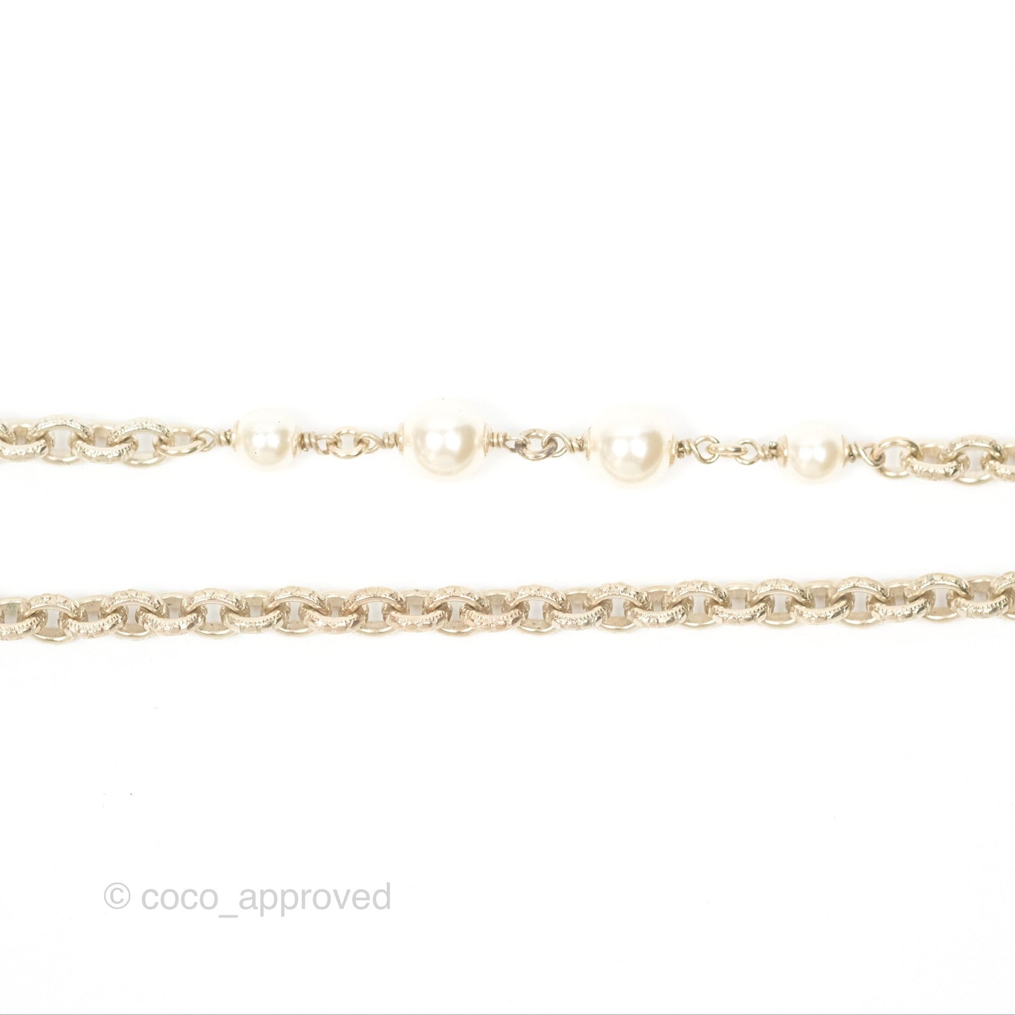 Chanel CC Keys Pendant Double Chain Necklace Gold Tone 17A