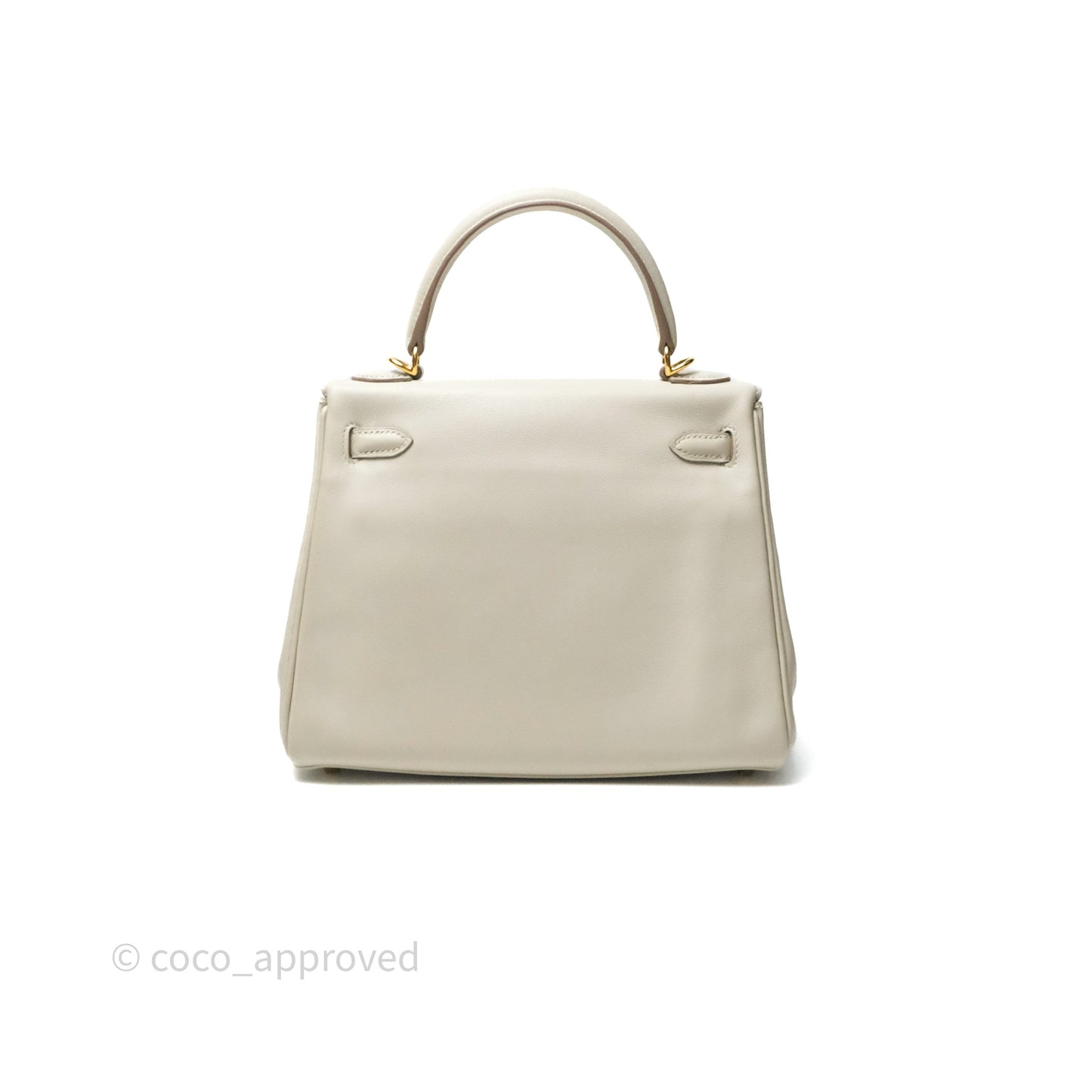 Hermès Retourne Swift Kelly 25 Gris Perle 80 Gold Hardware