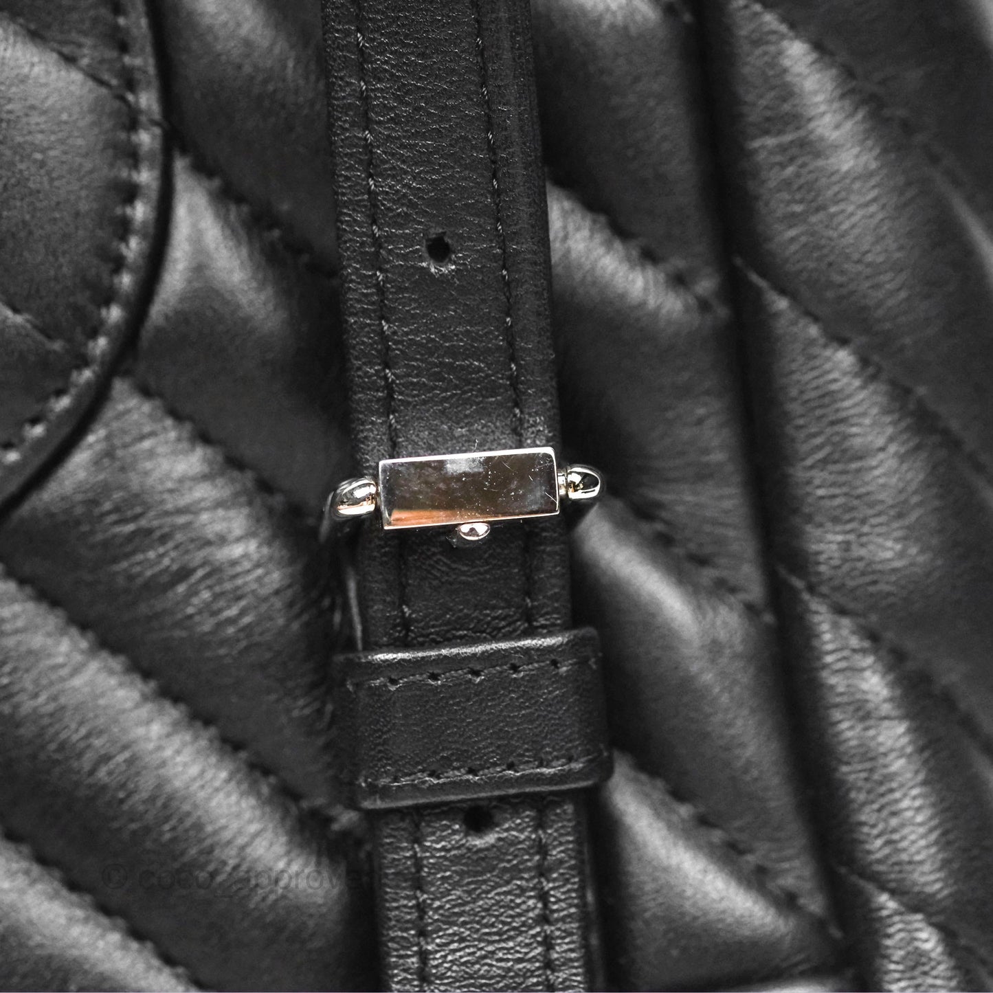 Chanel Medium Chevron Urban Spirit Backpack Black Calfskin Silver Hardware