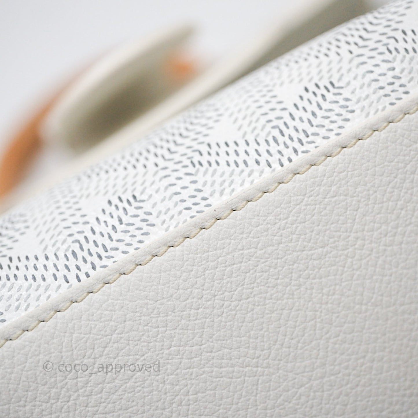 Goyard Saïgon Mini Bag Chevroches Calfskin White Silver Hardware