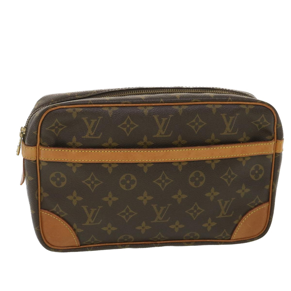 LOUIS VUITTON Monogram Compiegne 28 Clutch Bag M51845 LV 38402