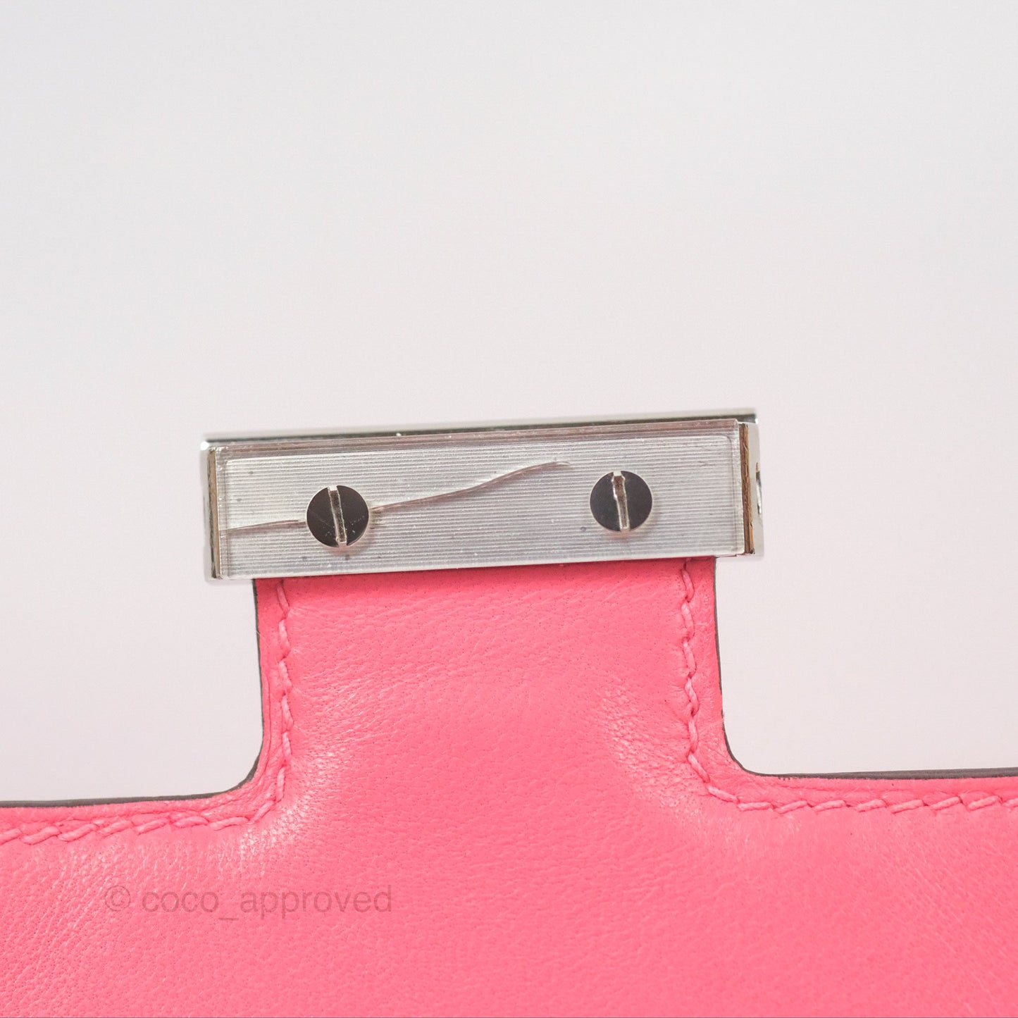 Hermès Constance Mini 18 Rose Azalee Evercolor Palladium Hardware