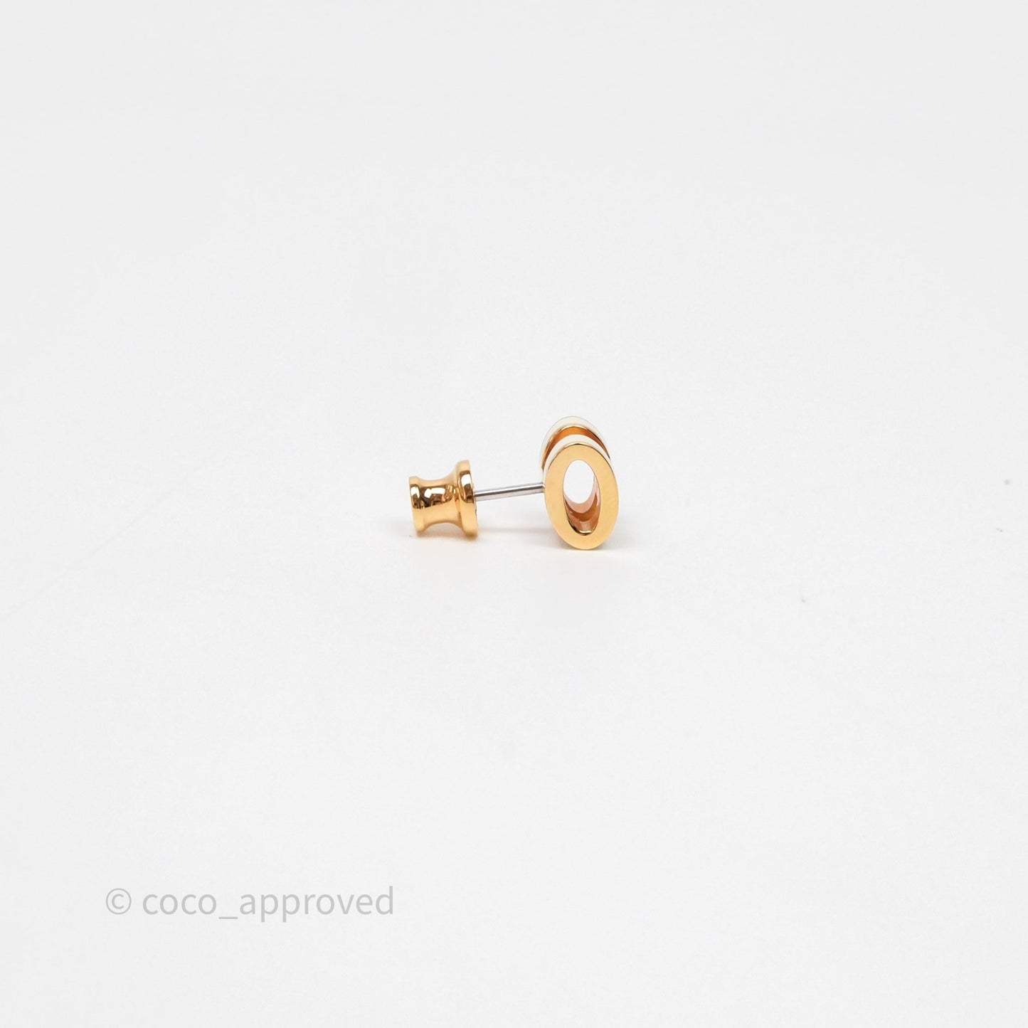 Hermes Mini Pop H Earrings Blanc Rose Gold