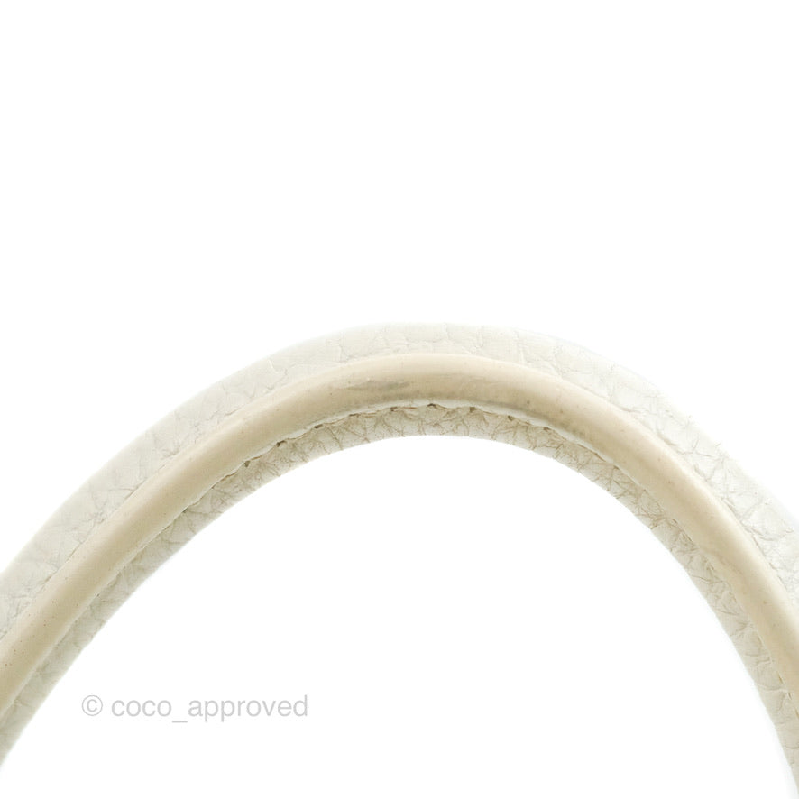 Hermes Lindy 30 White Clemence Palladium Hardware