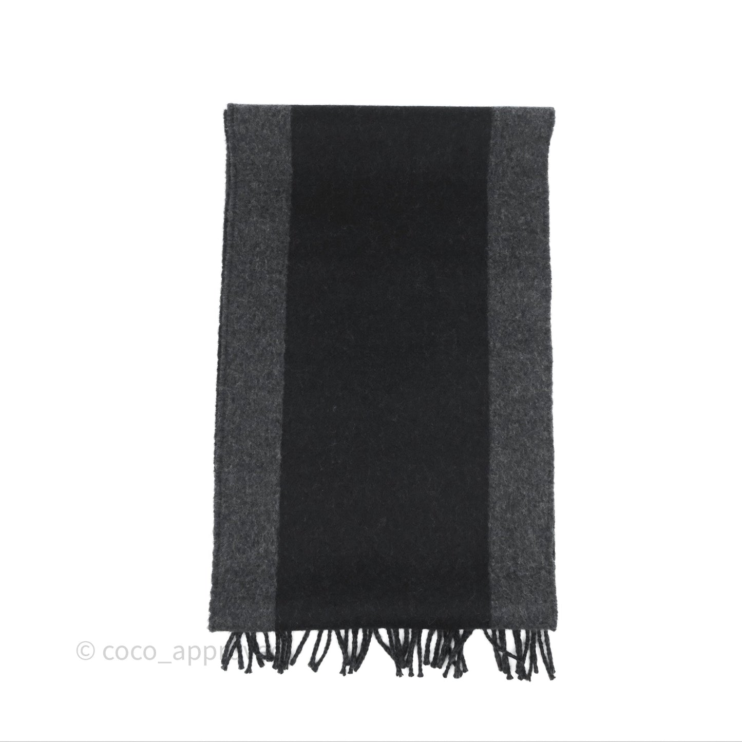 Louis Vuitton Wool Two-Tone Cardiff Scarf Black/Grey
