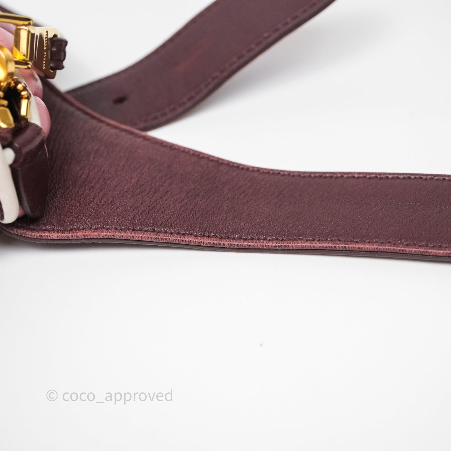 Miu Miu Bumbag Burgundy/Pink Gold Hardware