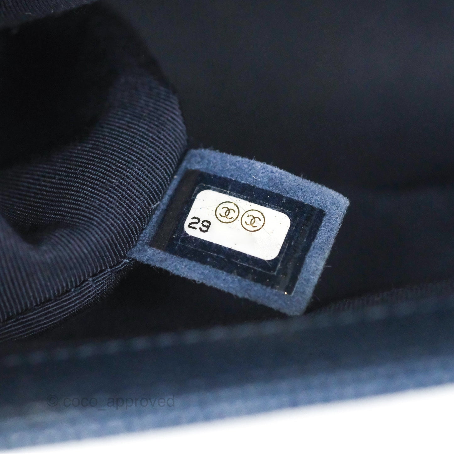 Chanel Quilted Medium Boy Navy Caviar Gold Hardware