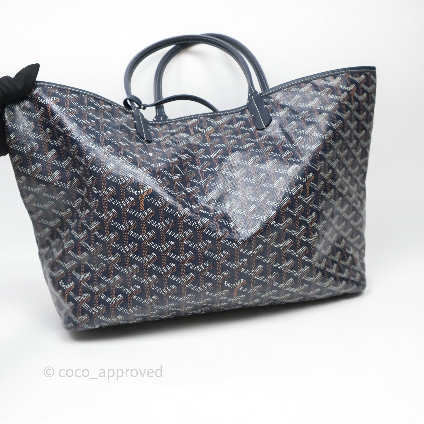 Goyard St. Louis Tote PM Navy/Tan