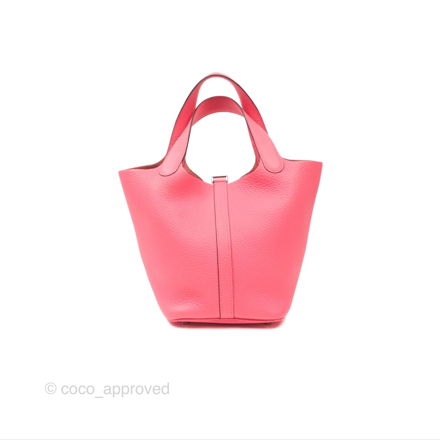 Hermès Picotin Lock 18 Rose Azalee Clemence Palladium Hardware