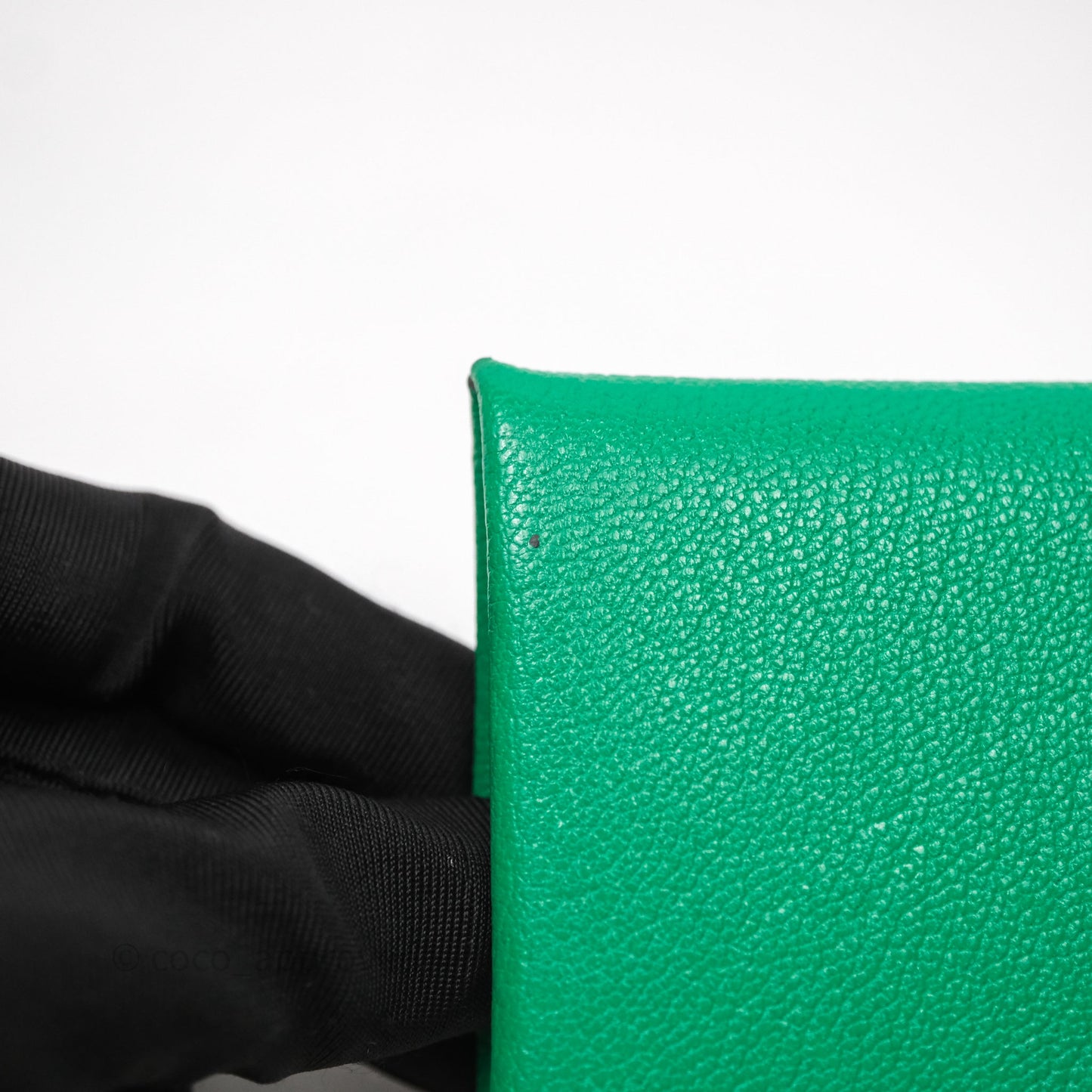 Hermès Calvi Verso Card Holder Vert Mysore