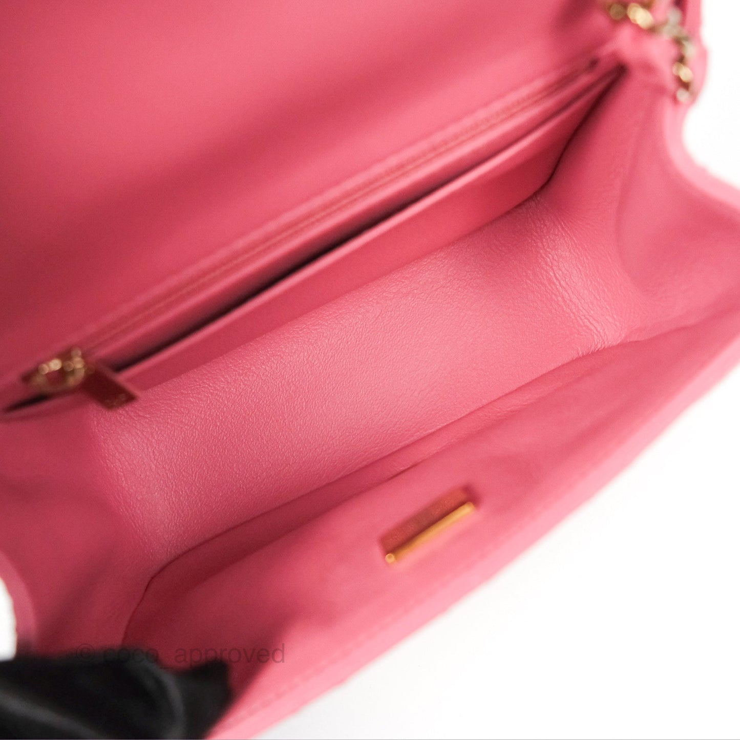 Chanel Quilted Mini Square Lambskin Pink Gold Hardware
