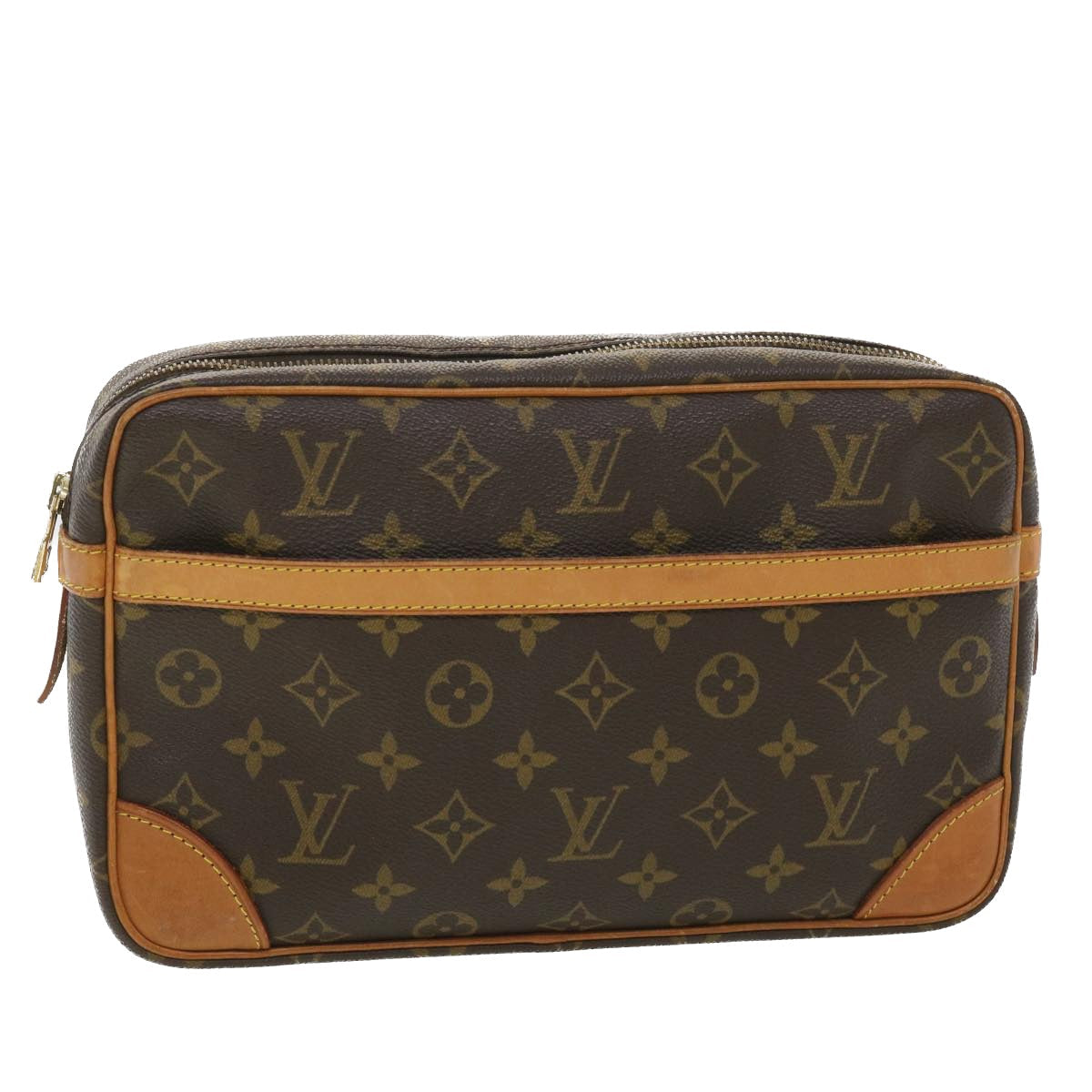 LOUIS VUITTON Monogram Compiegne 28 Clutch Bag M51845 LV 38531