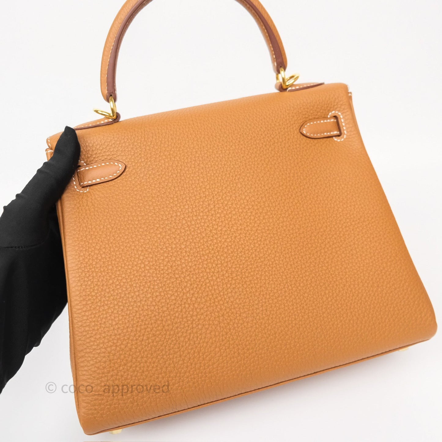 Hermès Kelly Retourne 25 Gold Togo Gold Hardware