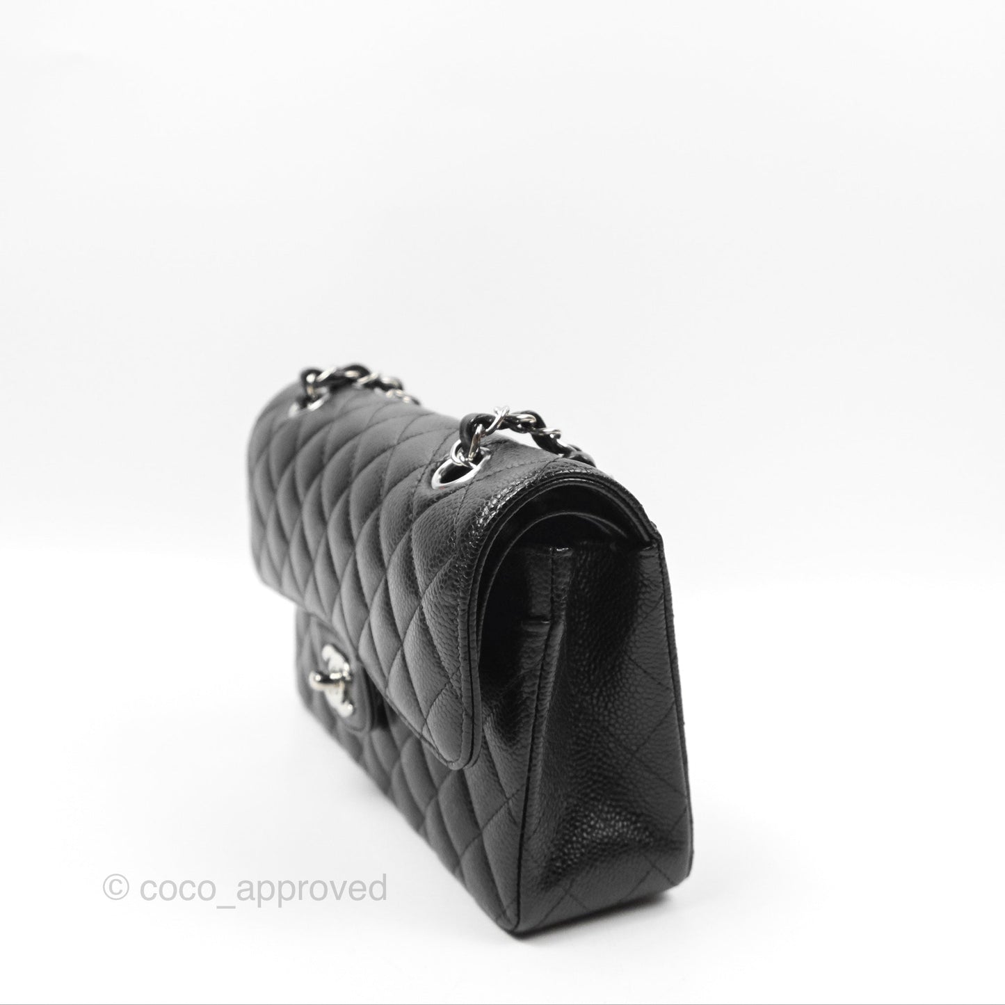 Chanel Small Classic Quilted Flap Black Caviar Silver Hardware