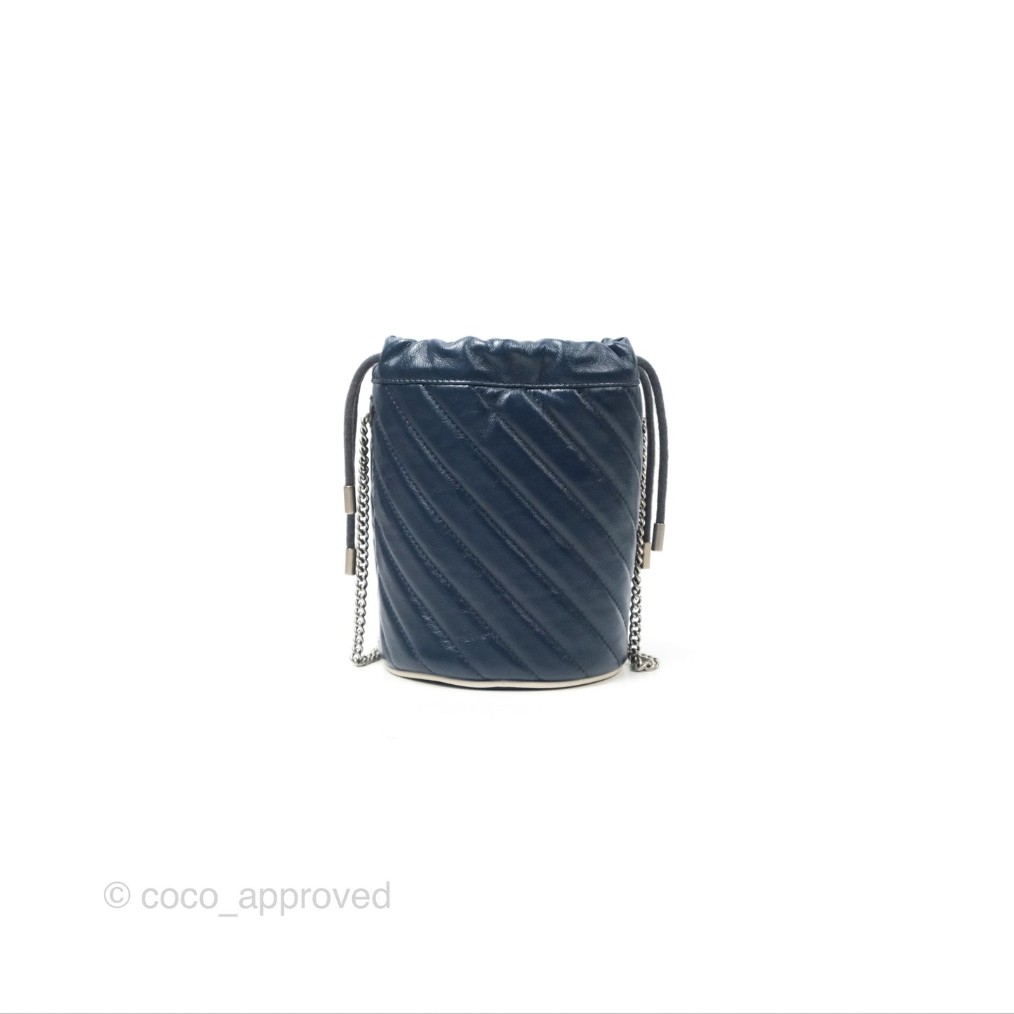 Gucci Mini GG Marmont Leather Bucket Bag Navy