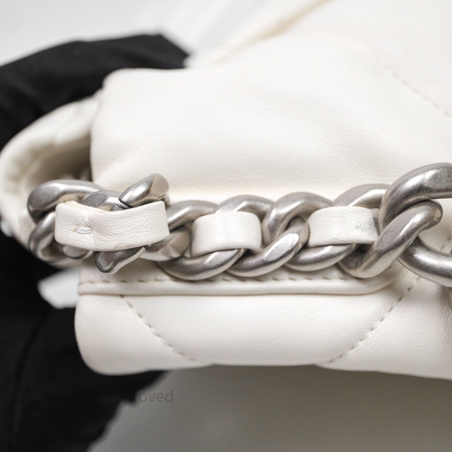 Chanel 19 Medium White Mixed Hardware