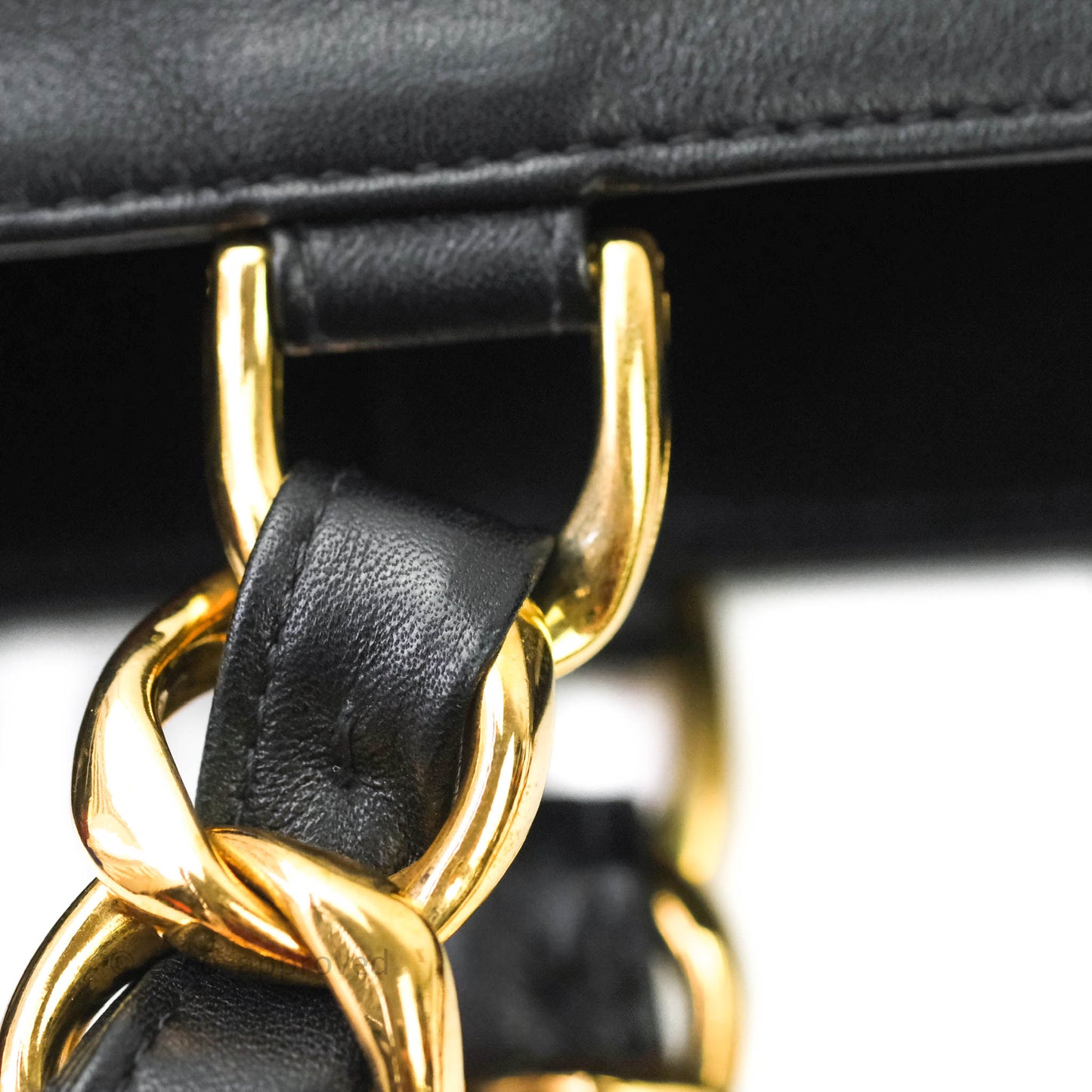 Chanel Vintage CC Chunky Chain Calfskin XL Tote 24K Gold Hardware