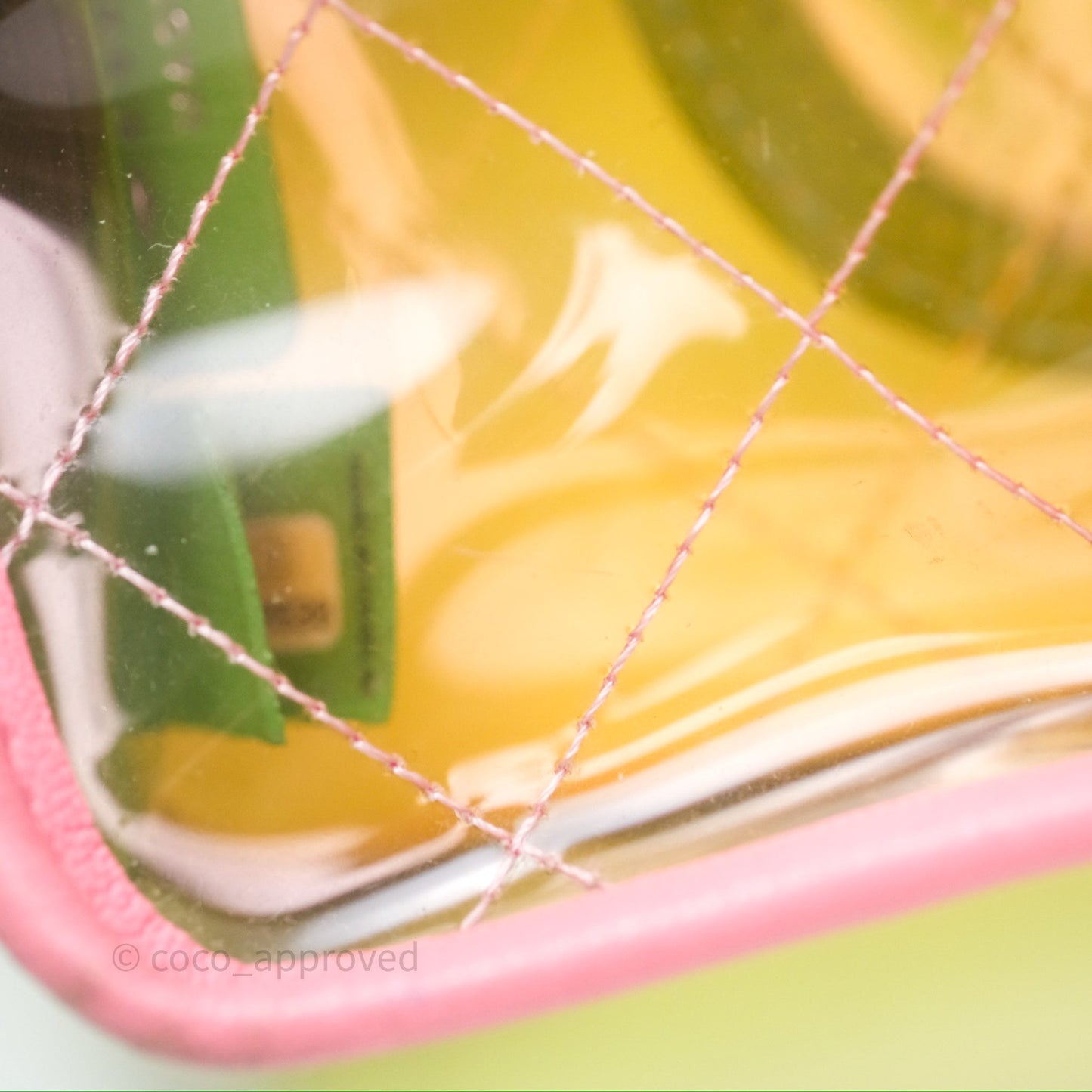 Chanel Mini Coco Splash Flap Bag PVC Lambskin Pink/Yellow/Green Silver Hardware
