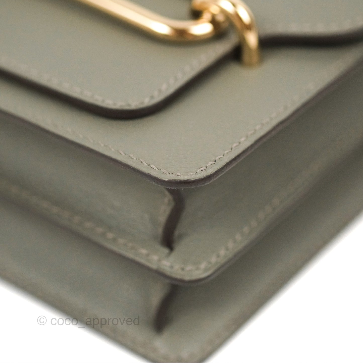 Hermès Roulis Mini 18 Gris Meyer 0L Evercolor Permabrass Hardware