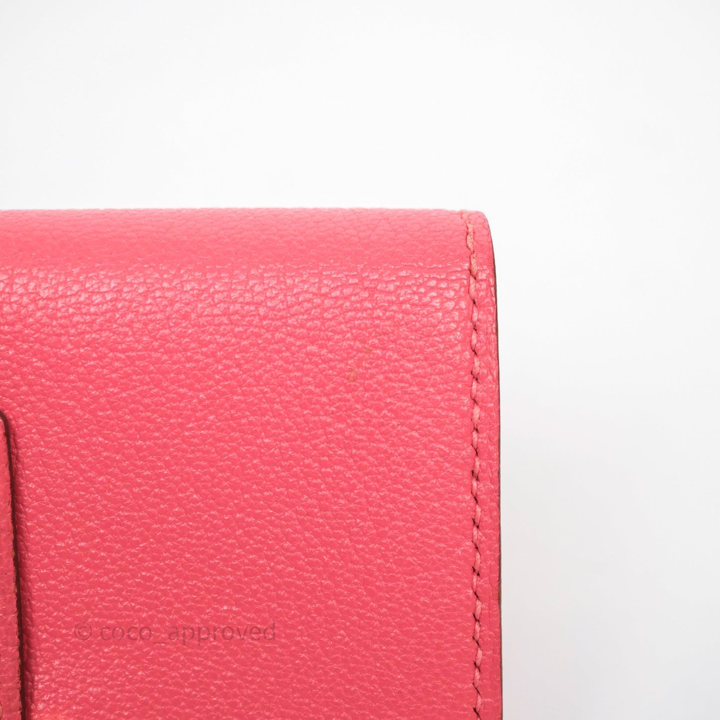 Hermès Bearn Mini Wallet Rose Lipstick U5 Chevre Mysore Gold Hardware