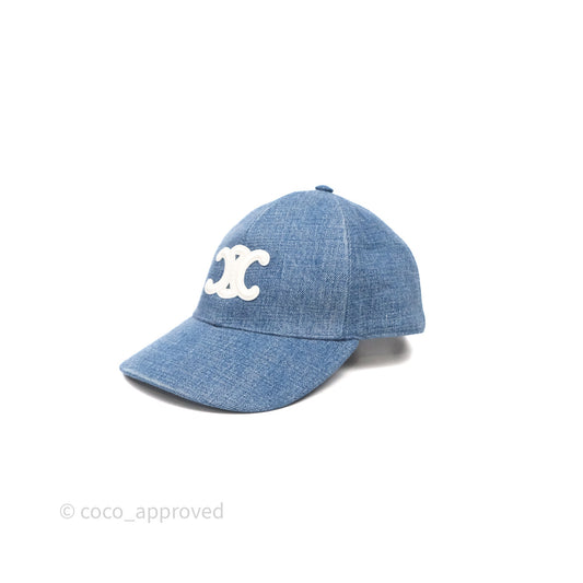 Celine Baseball Cap Cotton Triomphe Denim