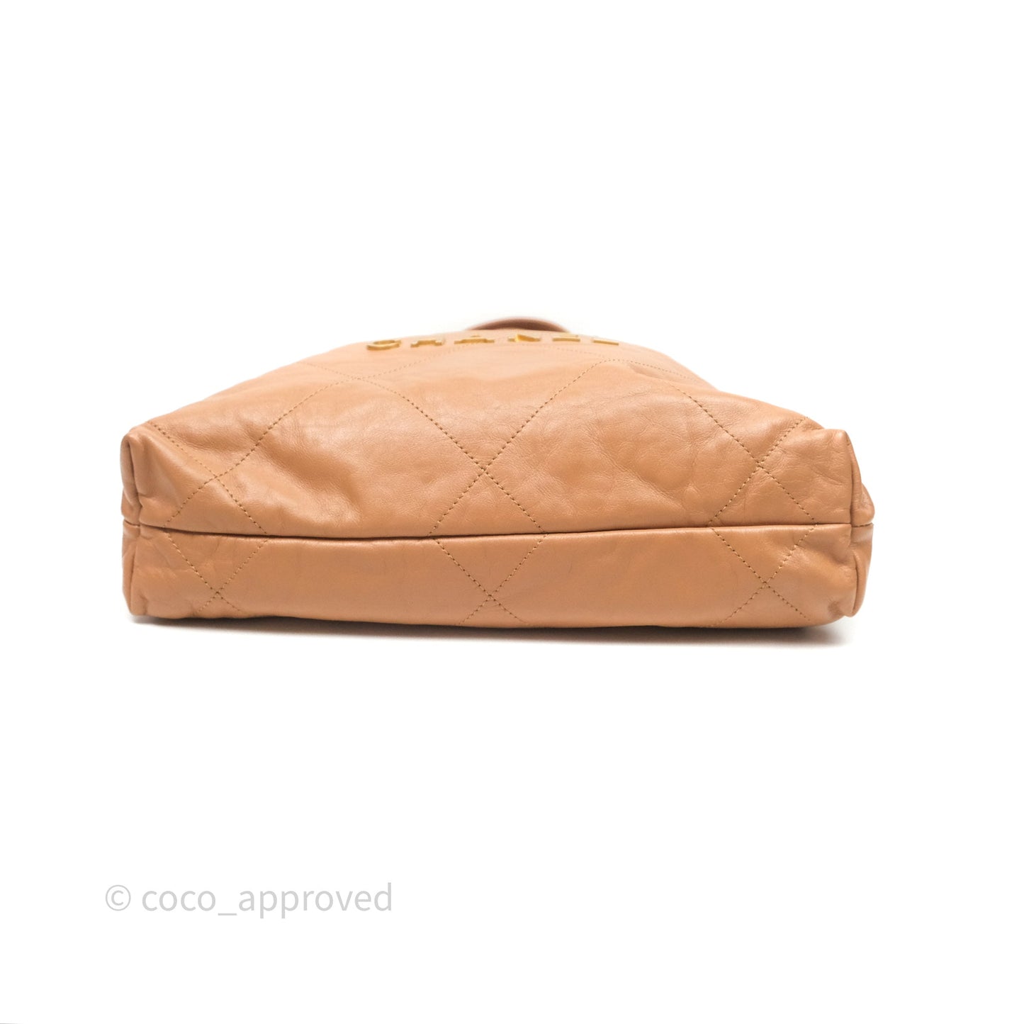 Chanel 22 Small Backpack Camel Shiny Calfskin Gold Hardware