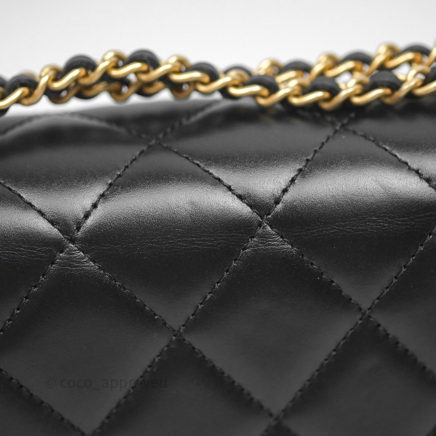 Chanel Quilted Mini Perfect Fit Adjustable Black Calfskin Gold Hardware