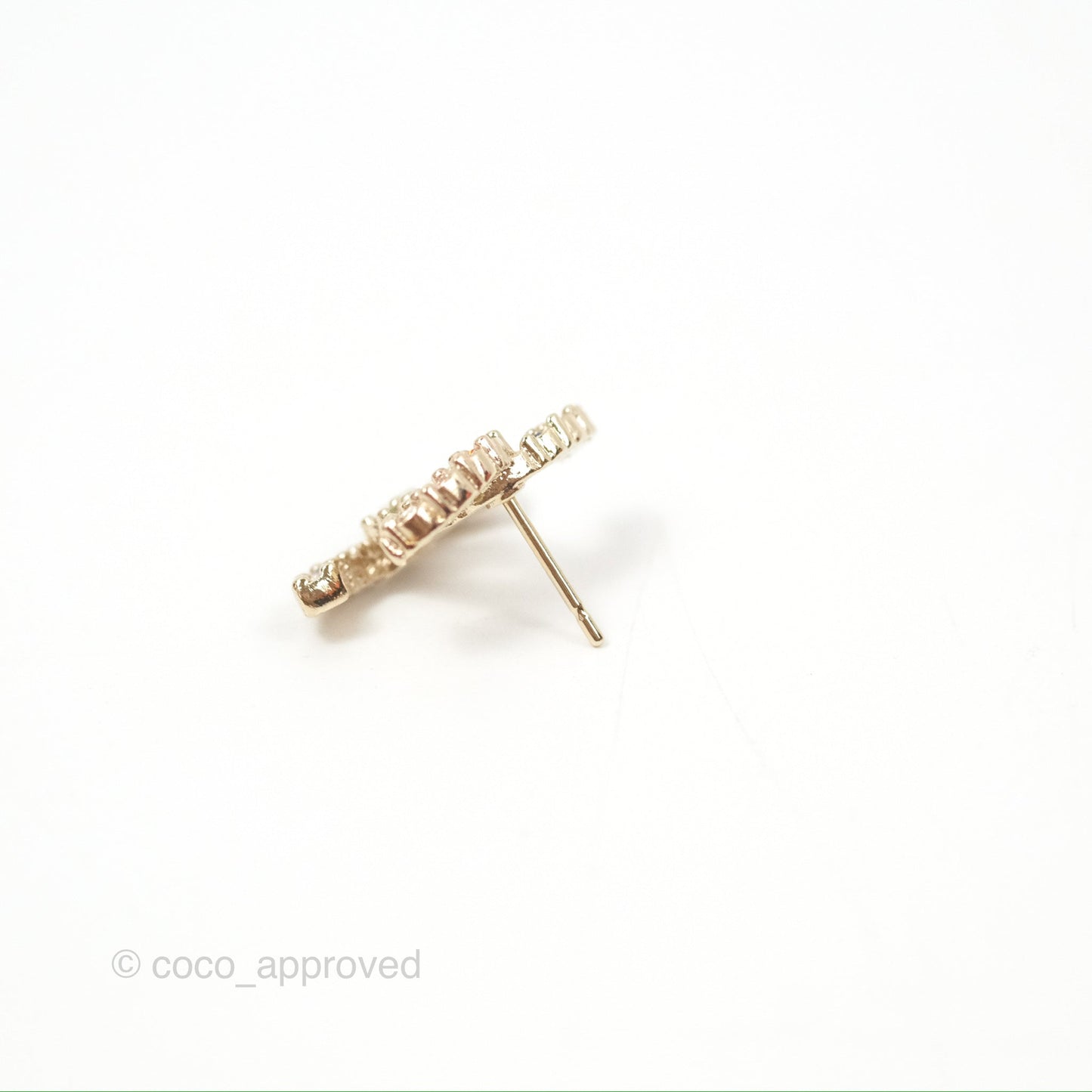 Chanel CC Earrings Rainbow Gold Tone 20V