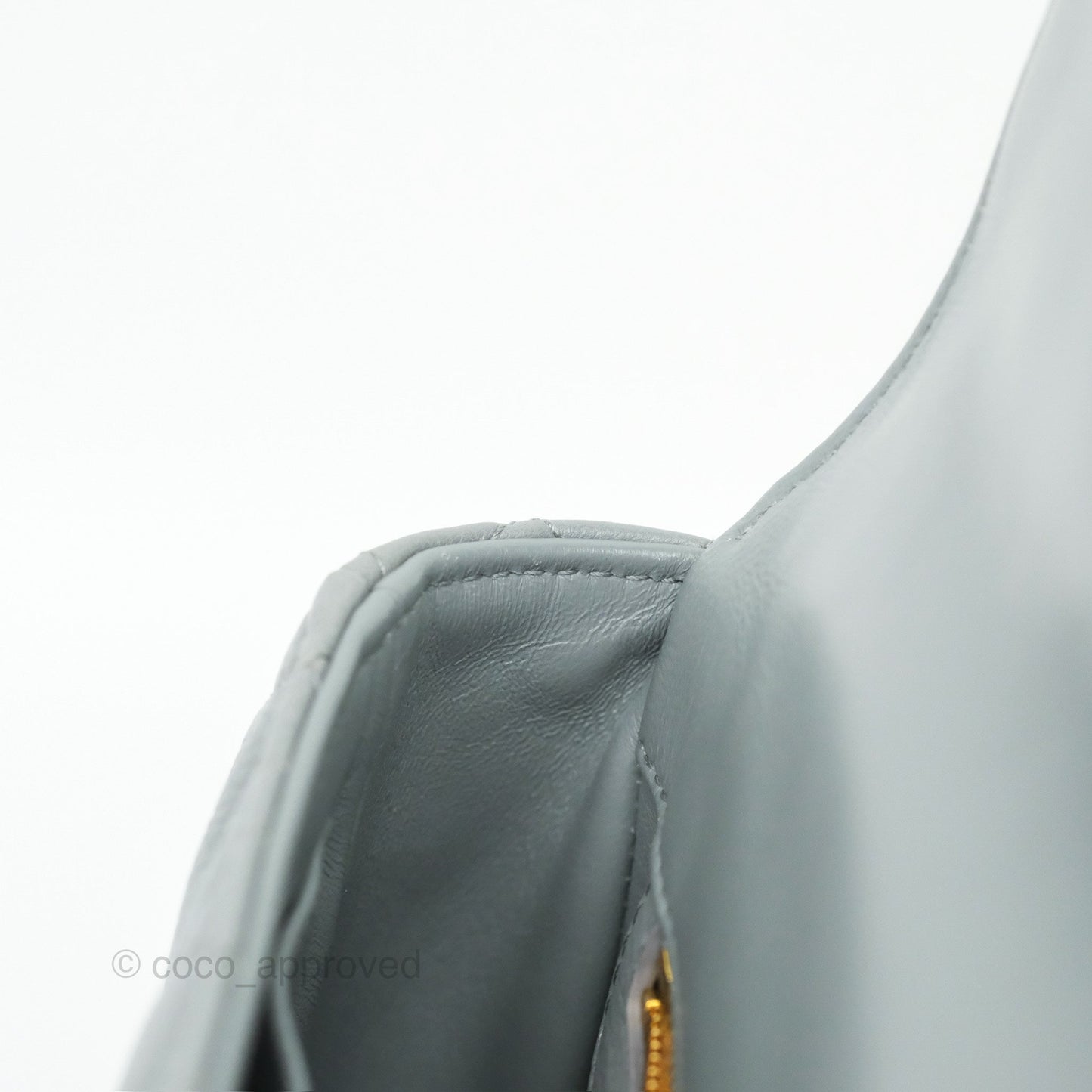 Dior Small Caro Bag Grey Supple Cannage Calfskin