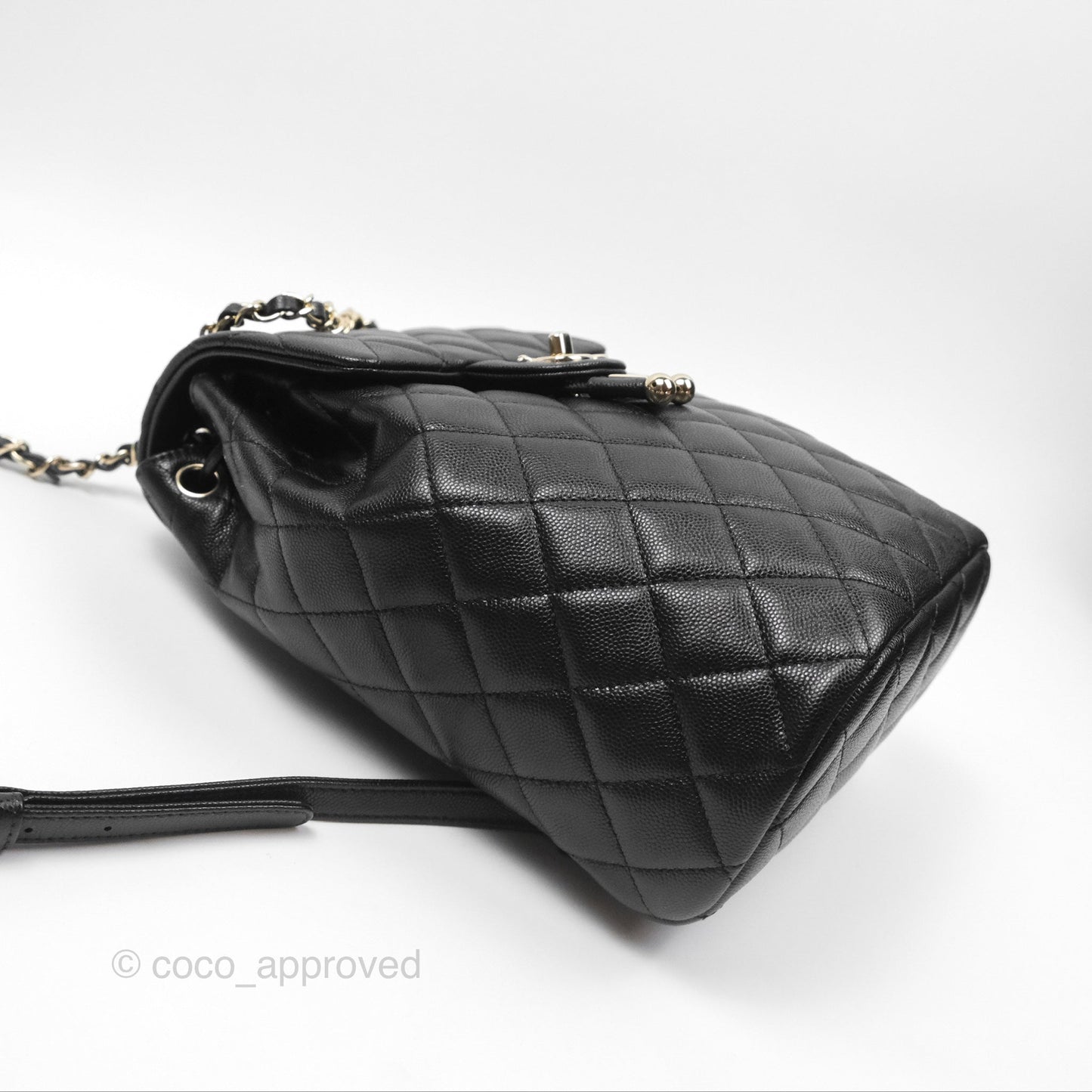 Chanel Mini Urban Spirit Backpack Black Caviar Gold Hardware 23S