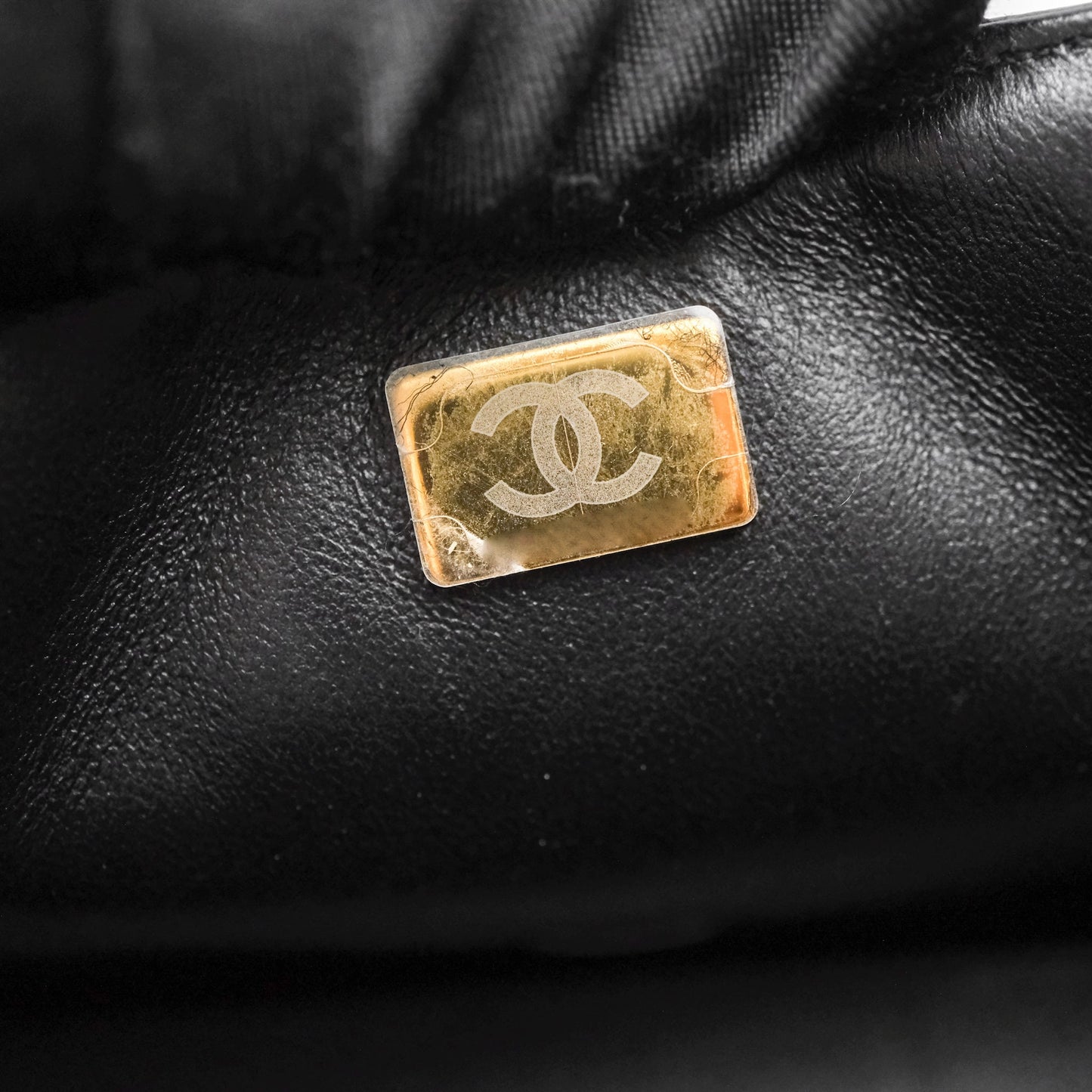 Chanel Mini Square Quilted Black Lambskin Gold Hardware