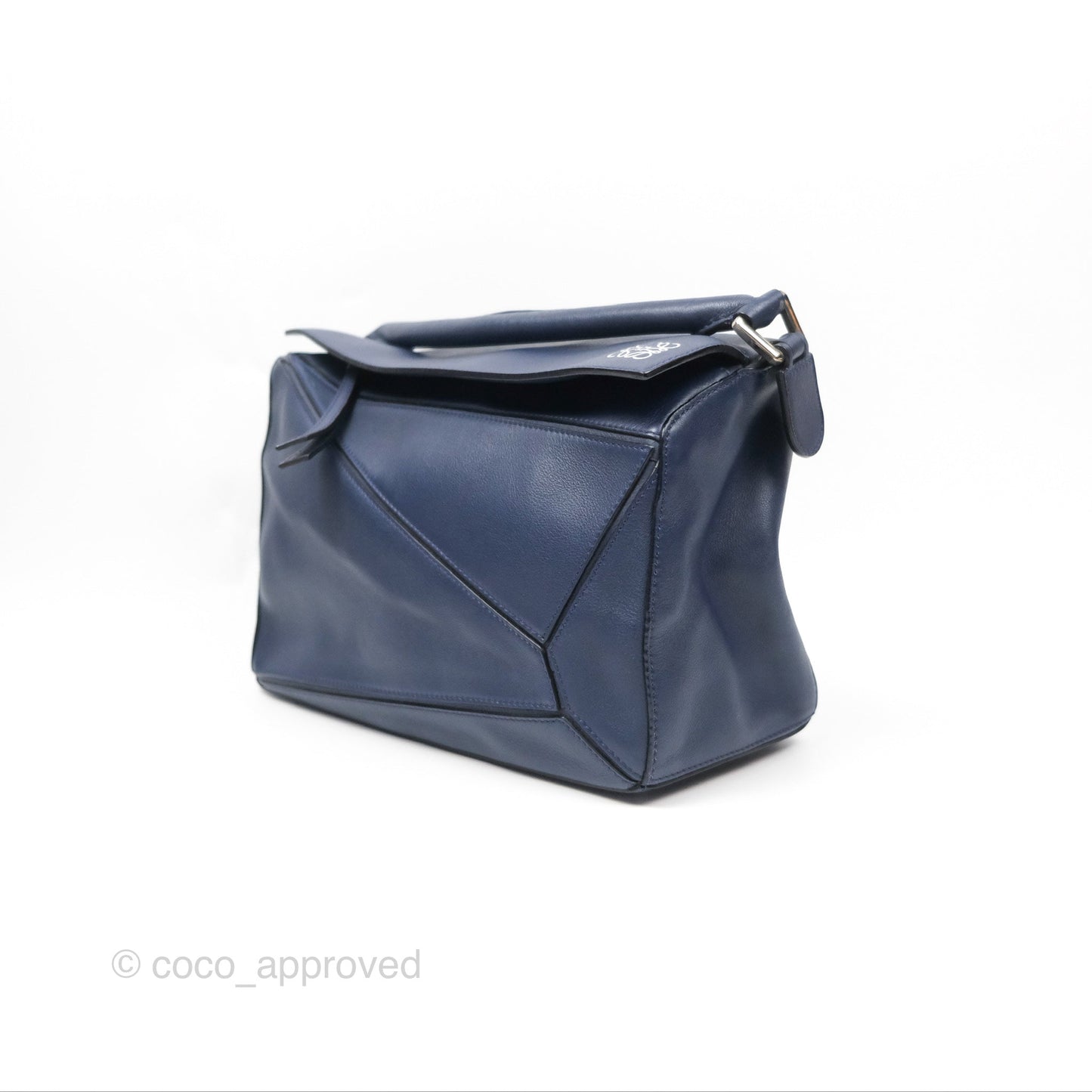 Loewe Medium Puzzle Bag Navy Calfskin