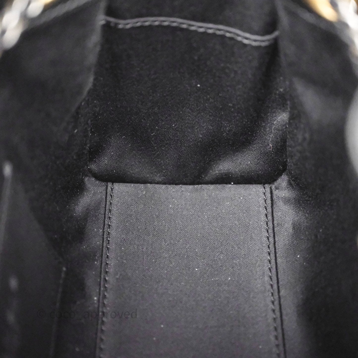 Chanel 25 Mini Black Shiny Crumpled Calfskin Mixed Hardware