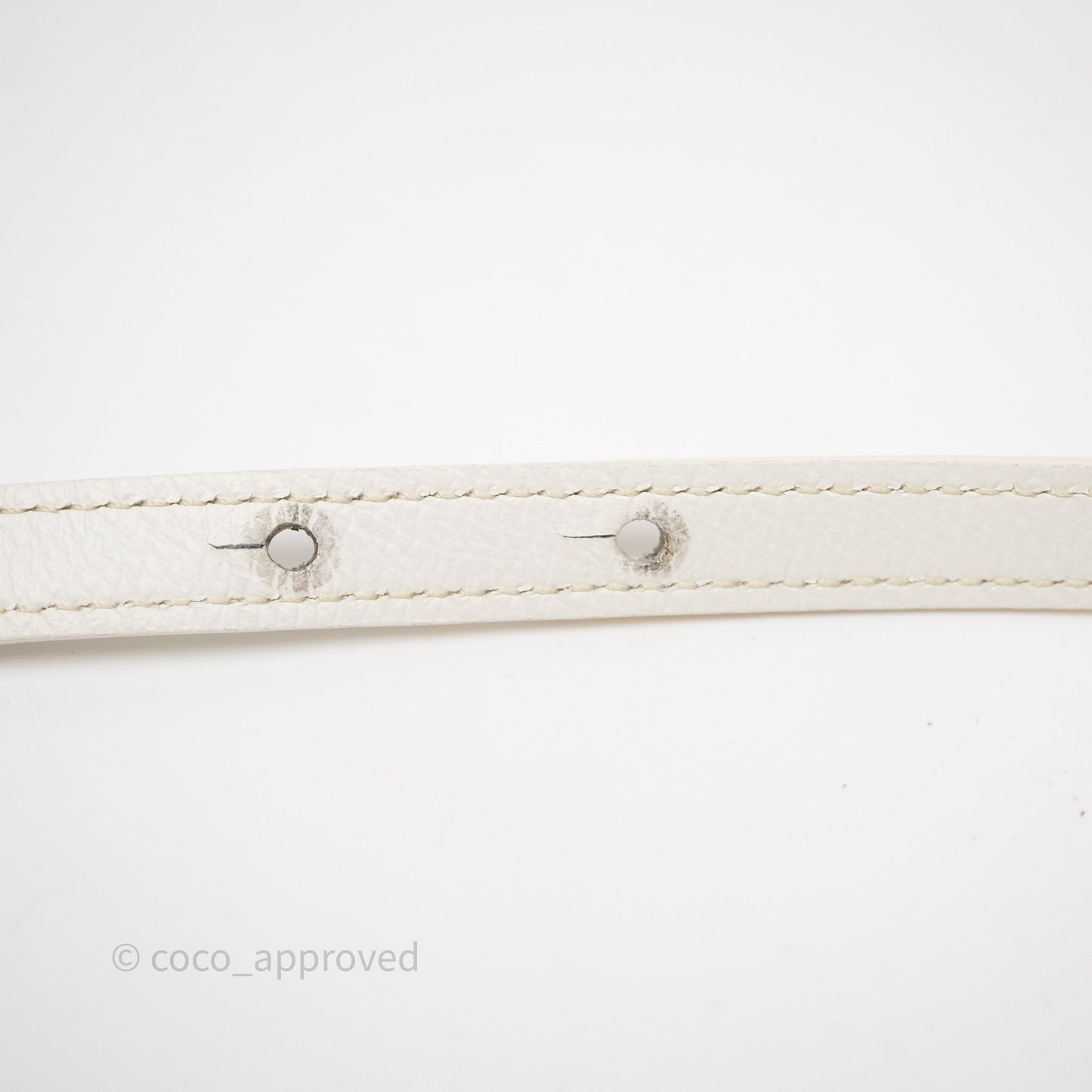 Goyard Saïgon Mini Bag Chevroches Calfskin White Silver Hardware