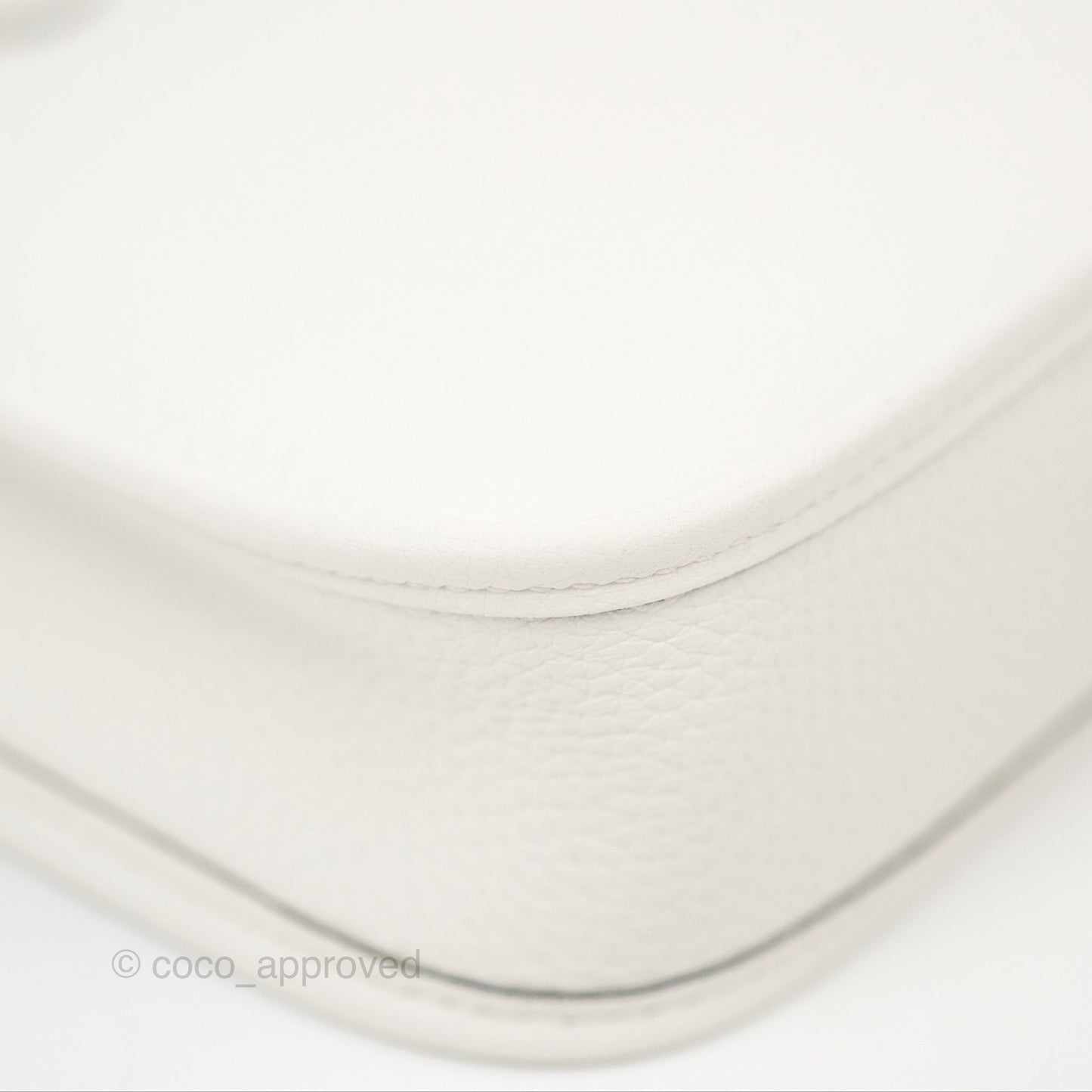 Hermès Mini Evelyne 16 New White Clemence Palladium Hardware