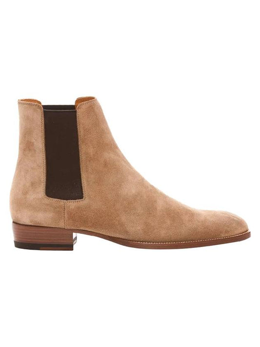 Luxury Saint Laurent Suede Classic Wyatt Chelsea Boots Brown