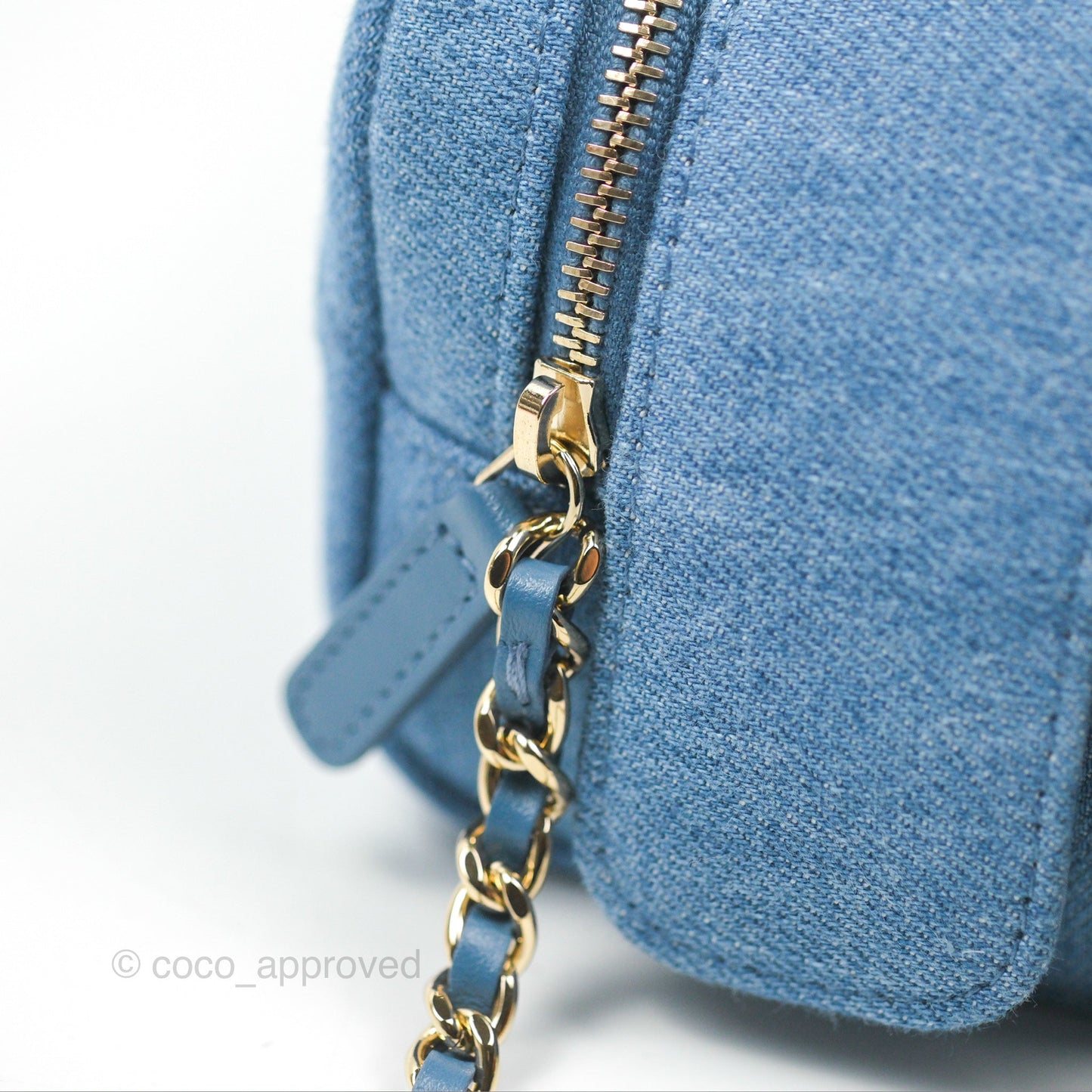 Chanel Cruise Pouch Cosmetic Bag Denim