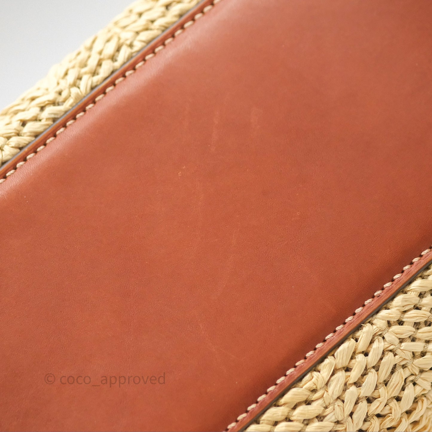 Delvaux Cool Box MM Bohème Raffia Brown