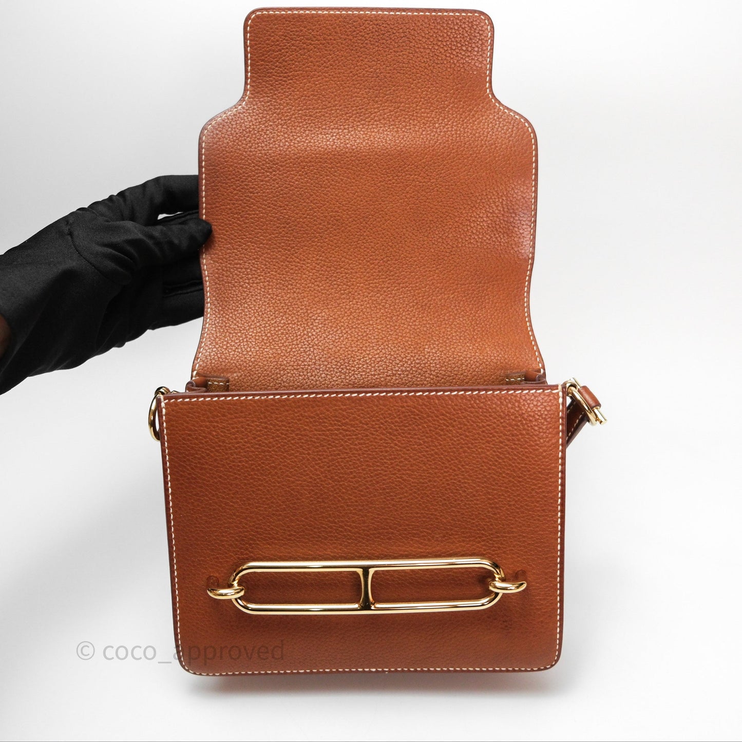 Hermès Roulis Mini Fauve 34 Barenia Gold Hardware