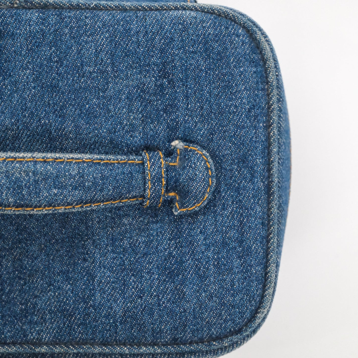 Chanel Vintage Vanity Case Denim Aged Gold Hardware